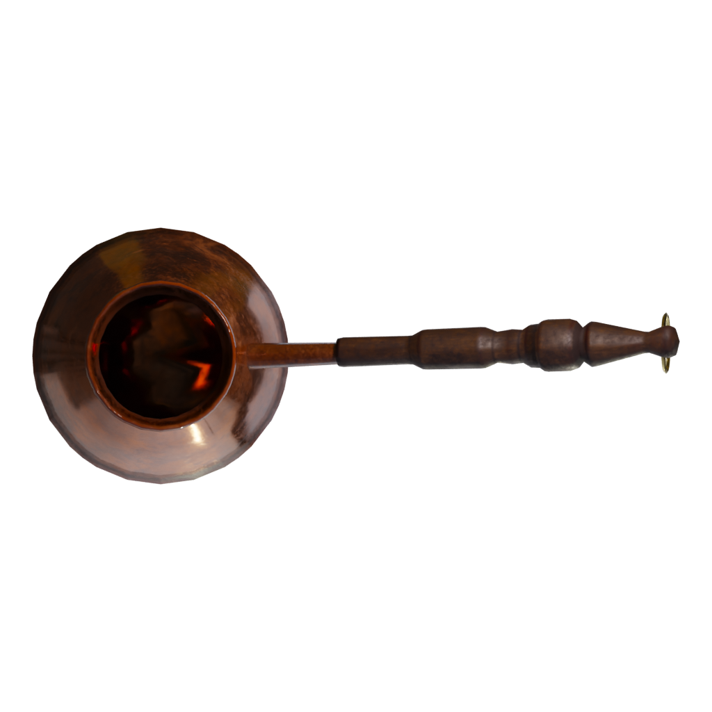 Top view of the Shiny Metal Jezve 3D model