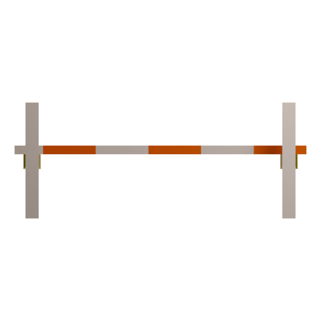 Bottom view of the City Blockade Low Poly 3D model