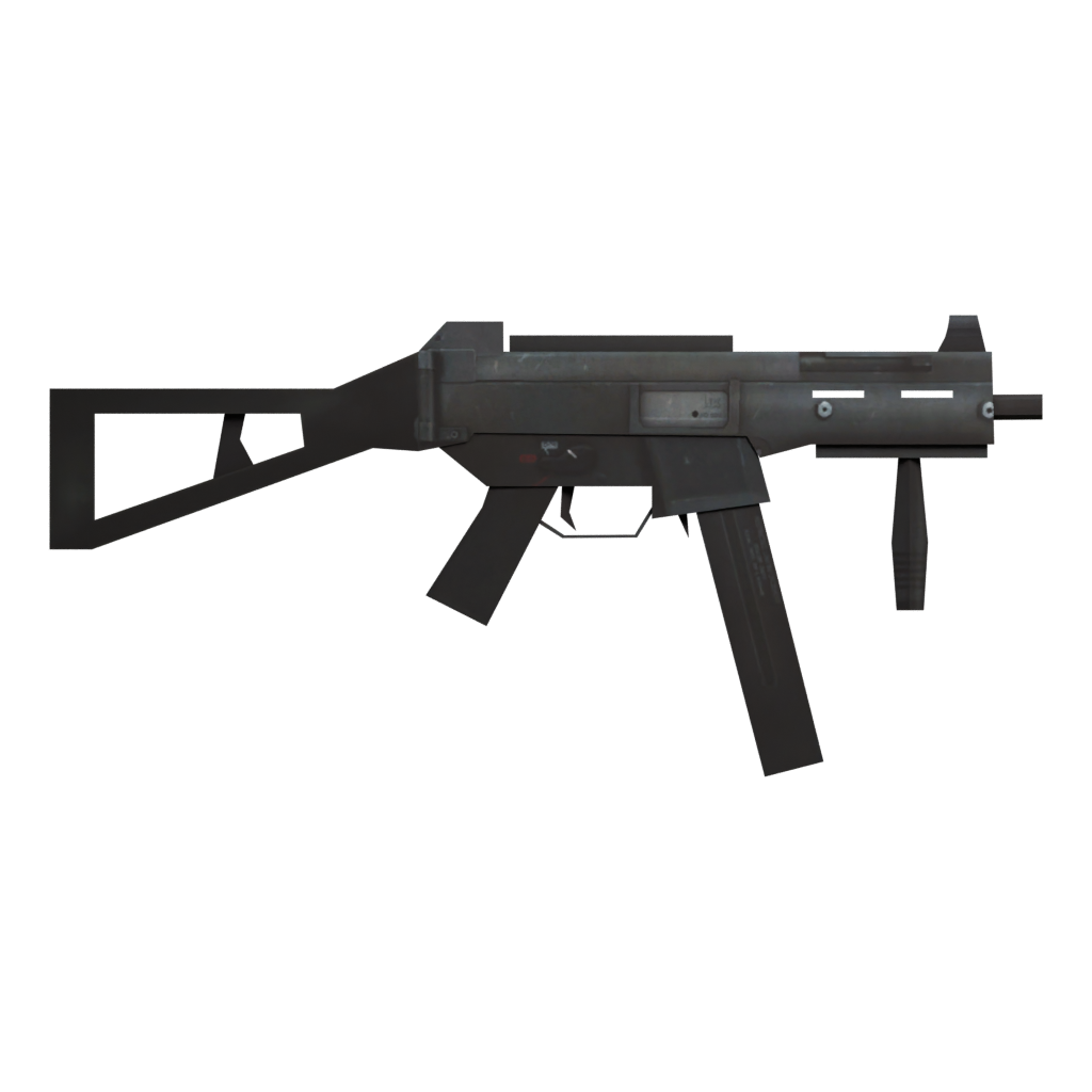 Front view of the HK Ump 45 3D model