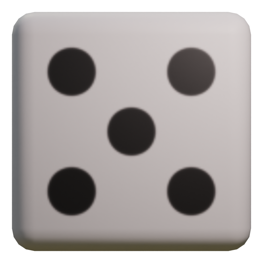 Right view of the Dice 3D model