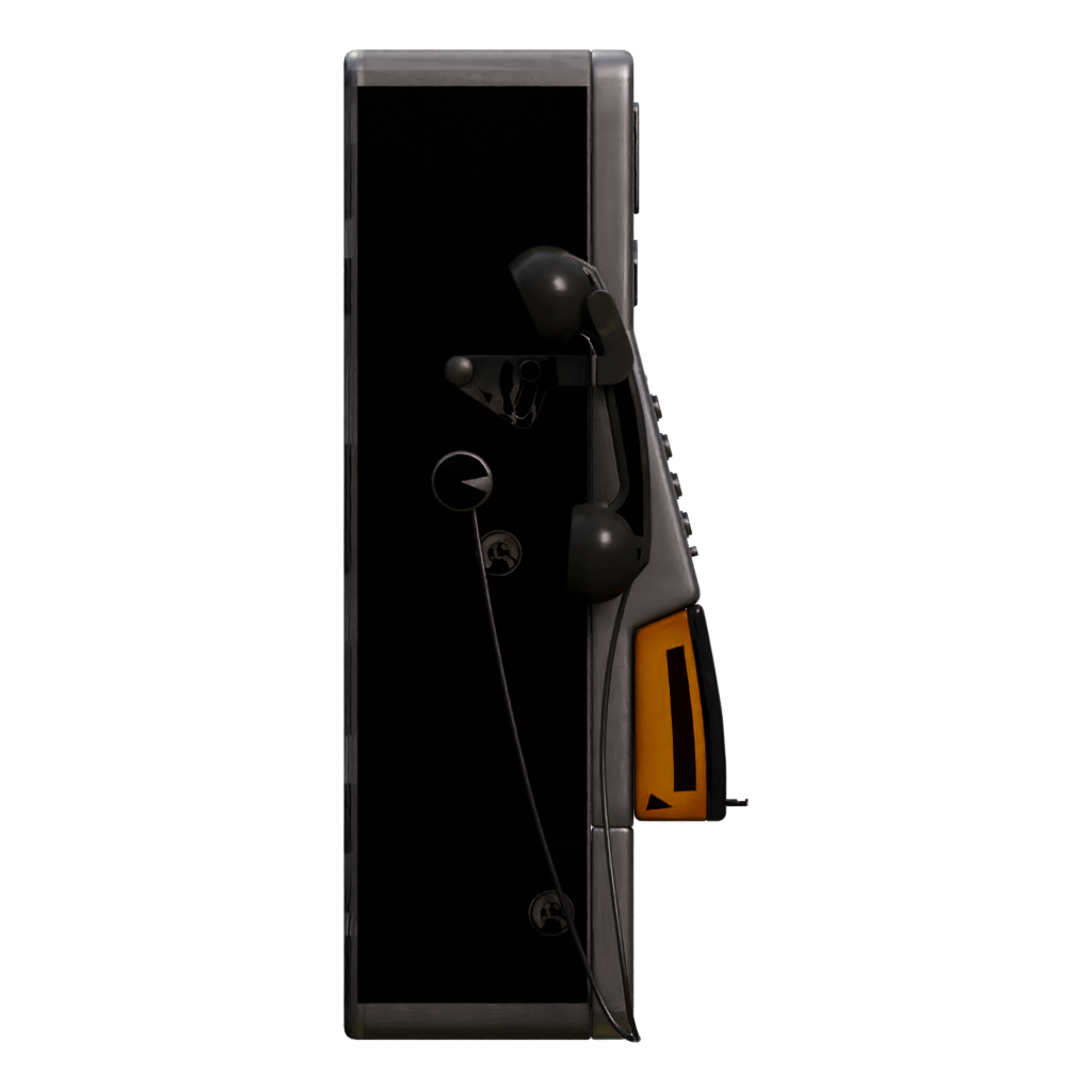 Right view of the Korean Public Payphone 3D model