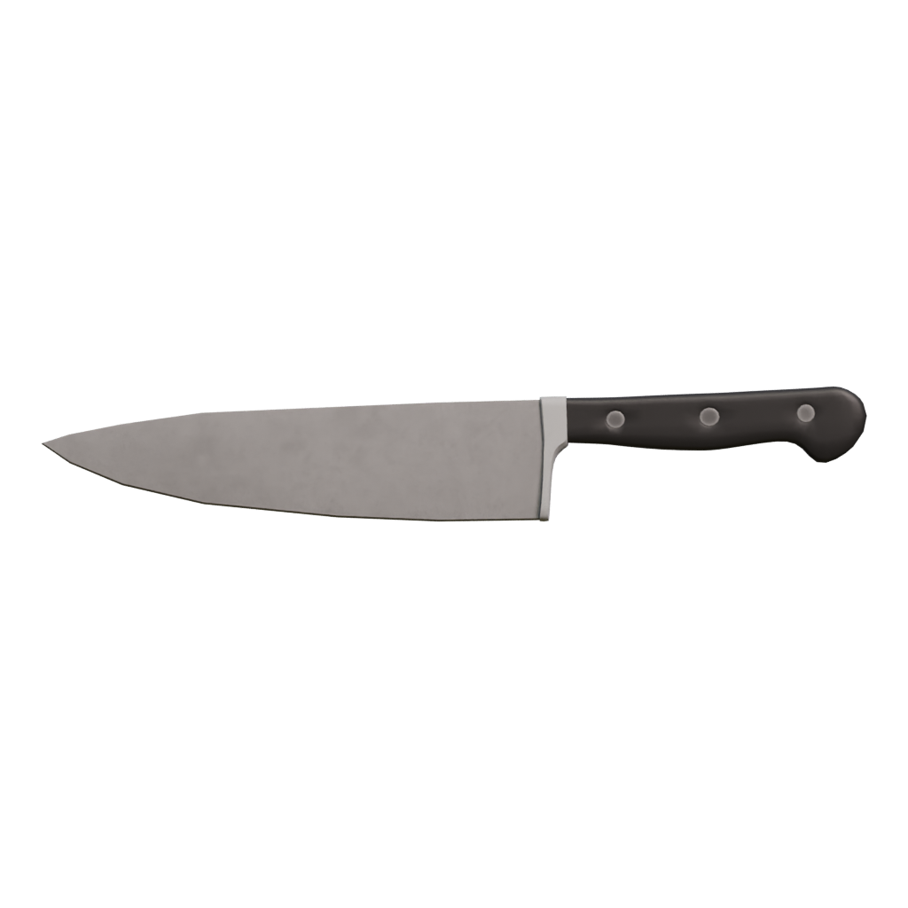 Back view of the Kitchen Knife 3D model