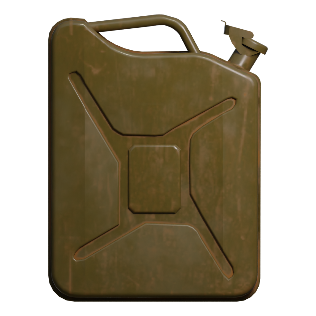 Back view of the Fuel Canister 3D model