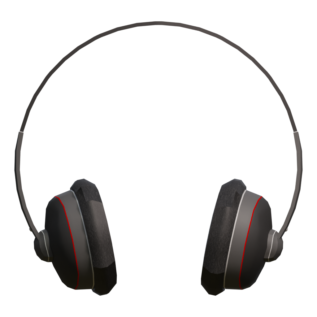 Back view of the Headphone Generic Model 3D model