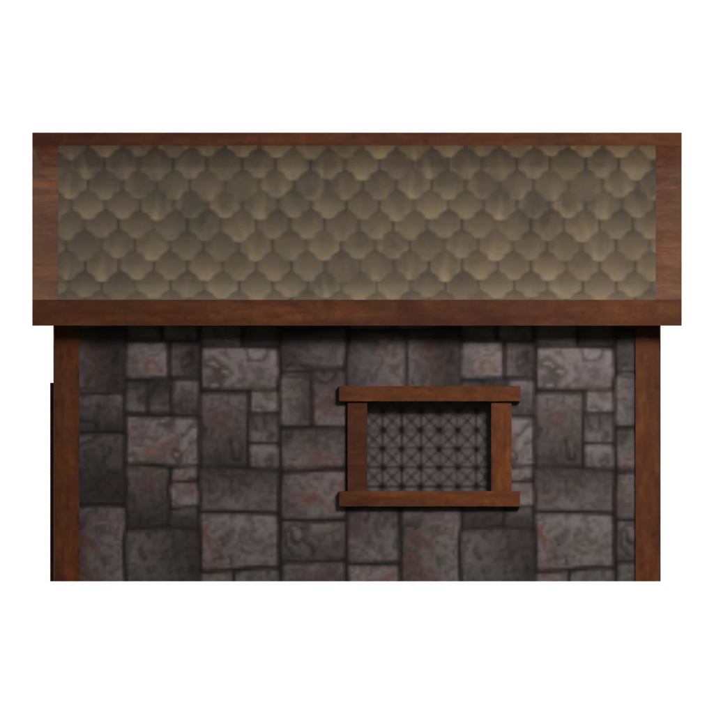 Left view of the Medieval House 1 3D model