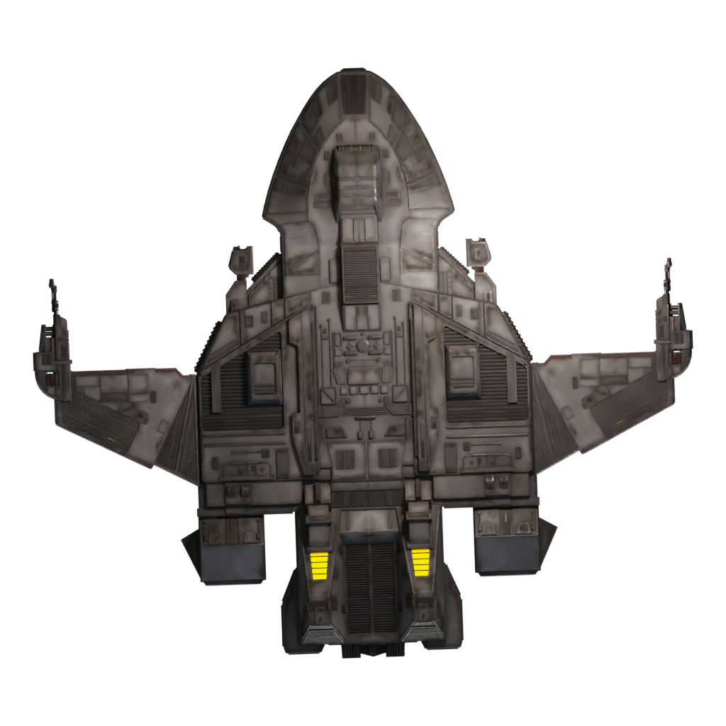 Bottom view of the Old Spaceship 3D model