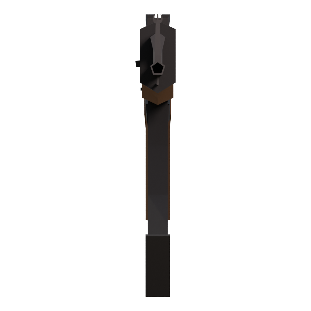 Left view of the AK 47 3D model