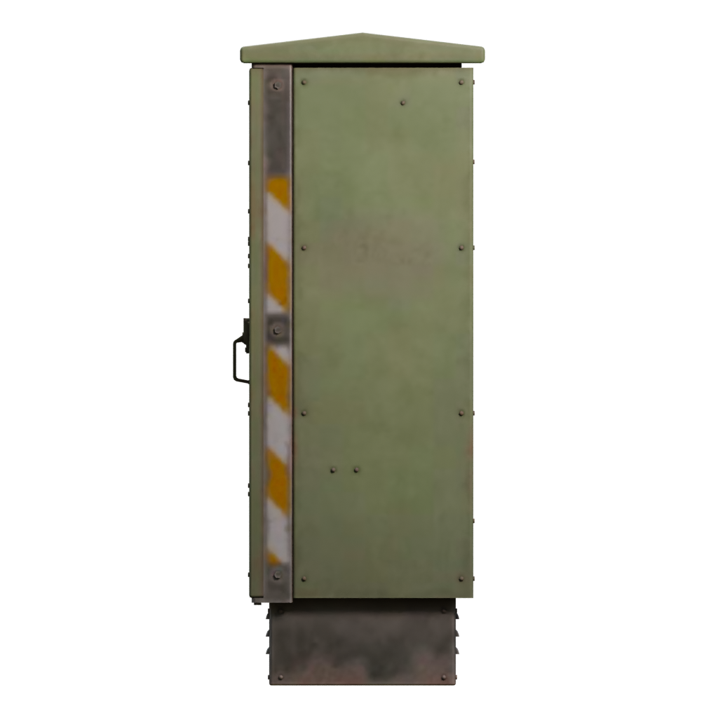 Left view of the Utility Box 3D model