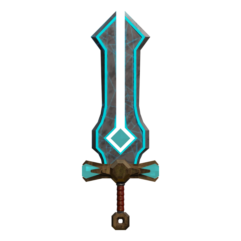 Back view of the Long Sword Of Azeroth 3D model