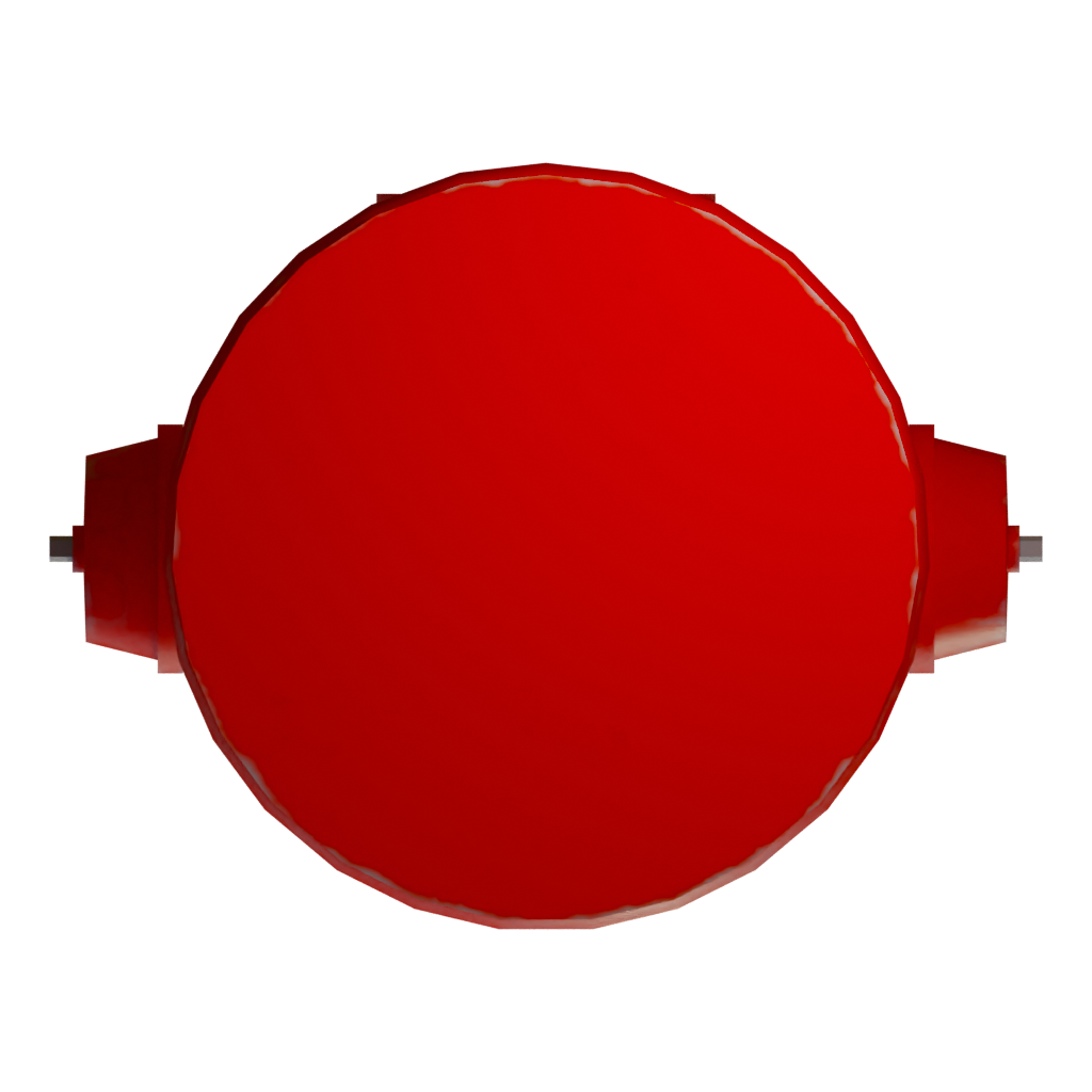 Bottom view of the Fire Hydrant 3D model
