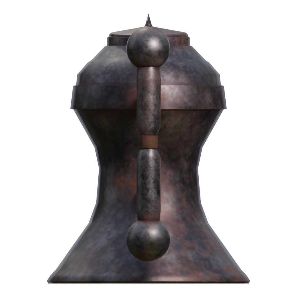 Right view of the Medieval Tavern Kettle 3D model