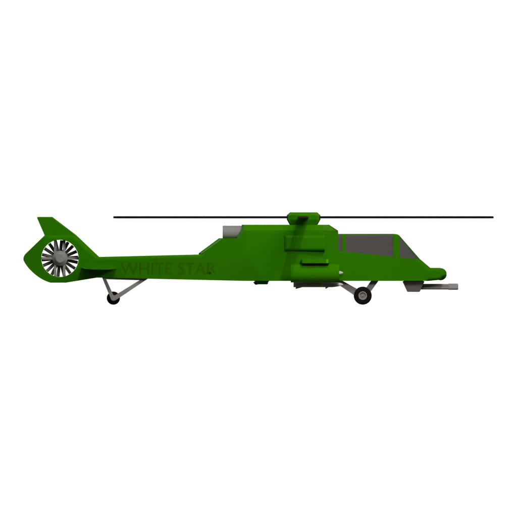 Front view of the Ah 1W Cobra Alt 3D model