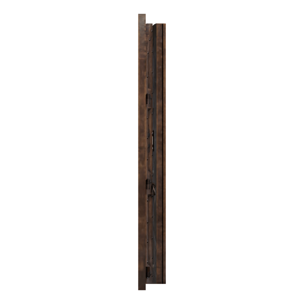 Right view of the Large Castle Door 3D model