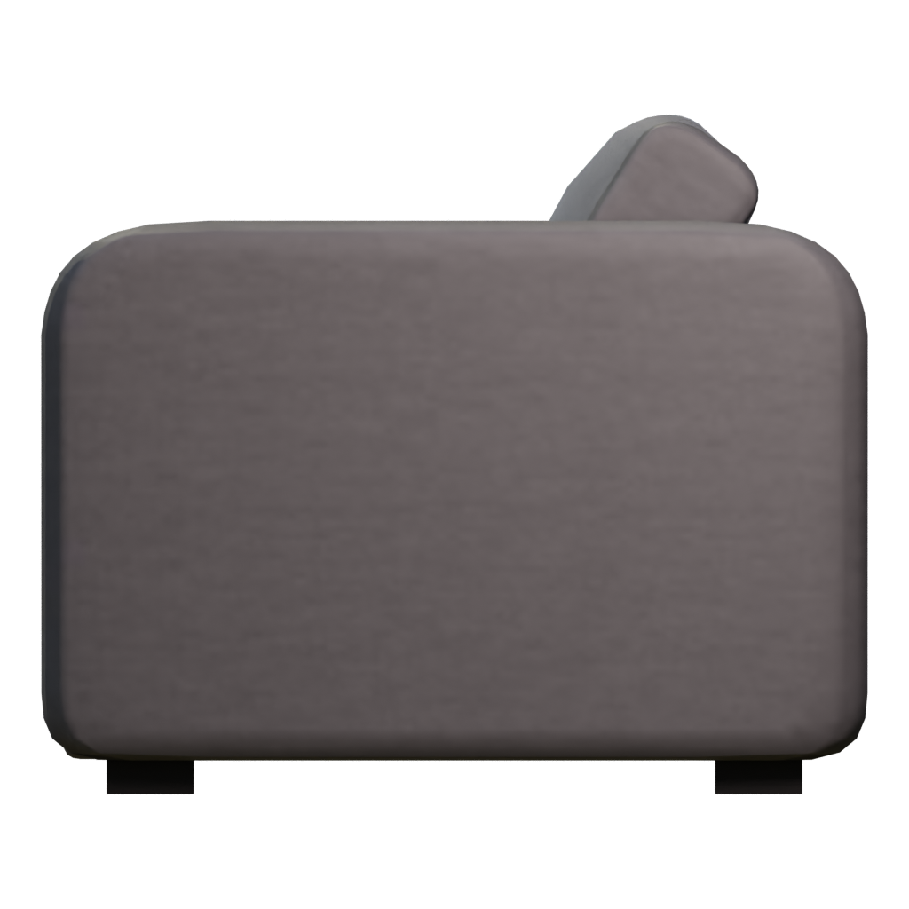 Left view of the Bevel Two Seater Sofa 3D model