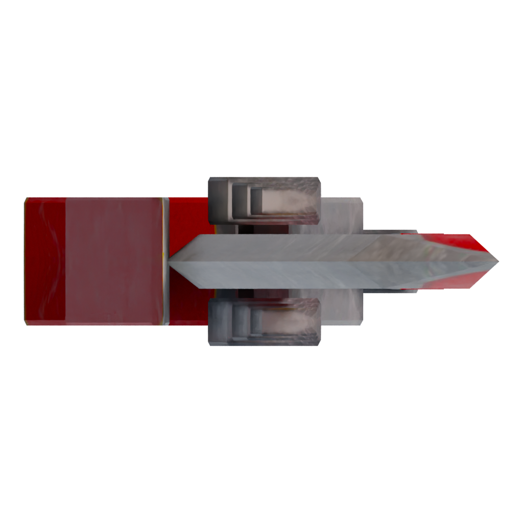 Top view of the Red Sword 3D model