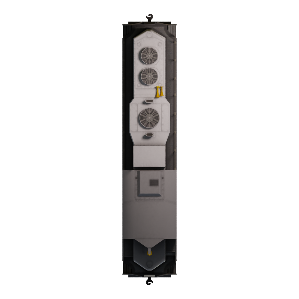 Top view of the Freight Train 3D model