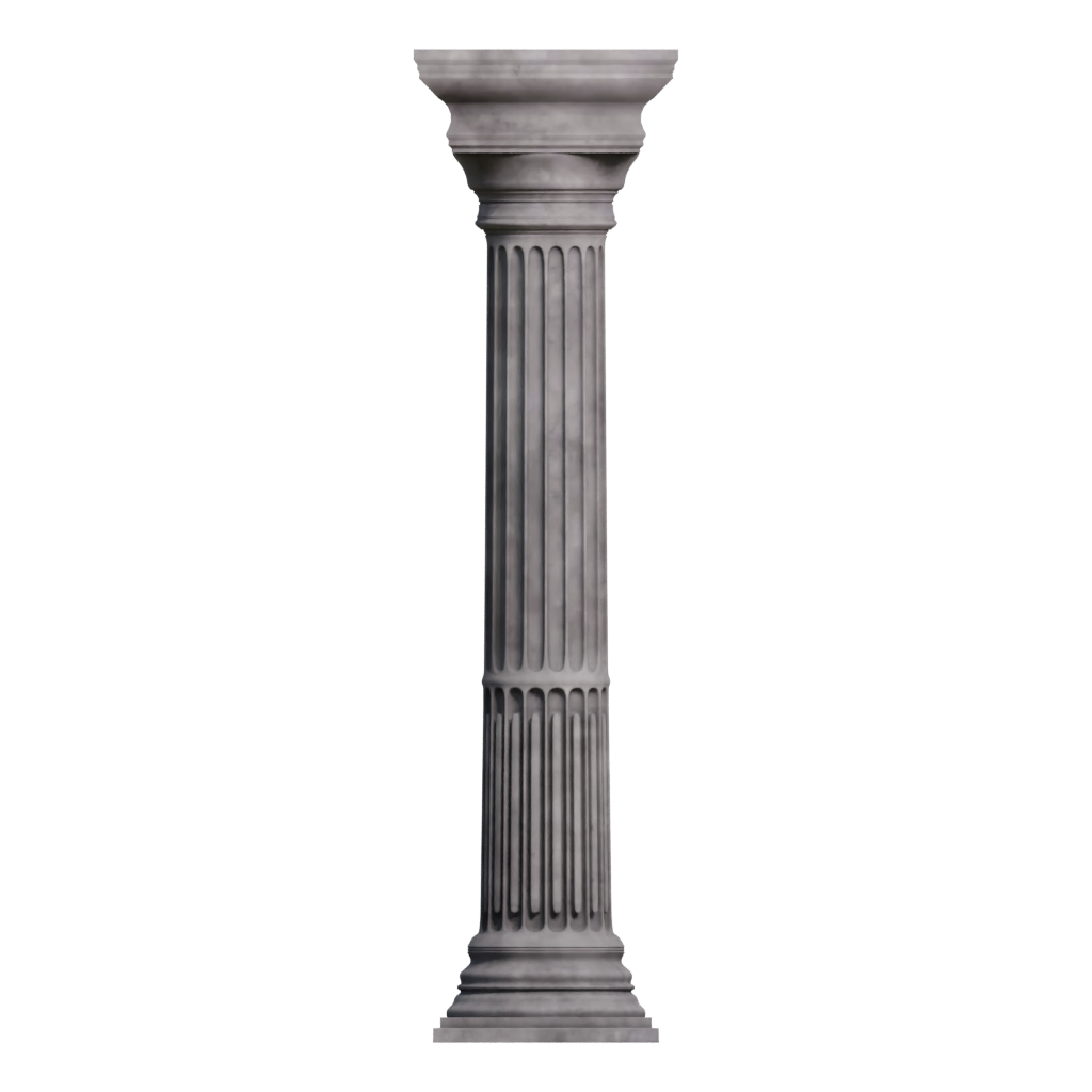 Back view of the Concrete Column 3D model