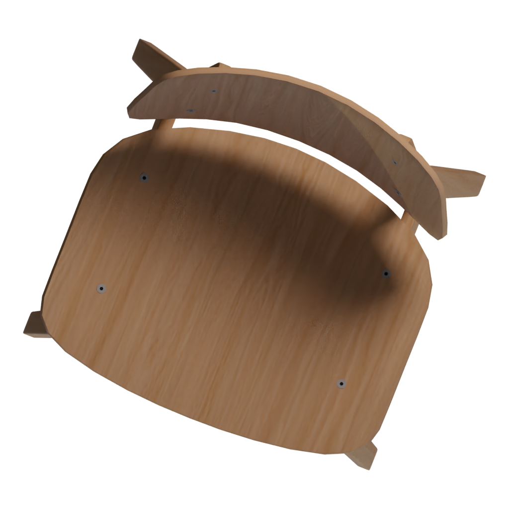Top view of the Chair 3D model