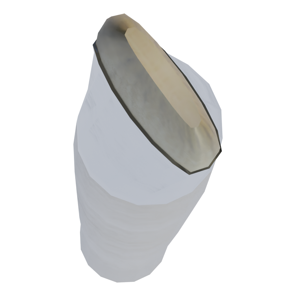 Top view of the Paintbrush 3D model