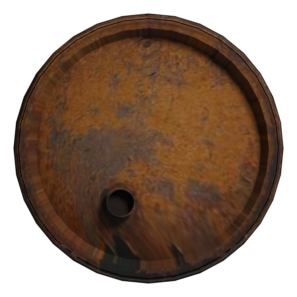 Top view of the Oil Barrel 3D model