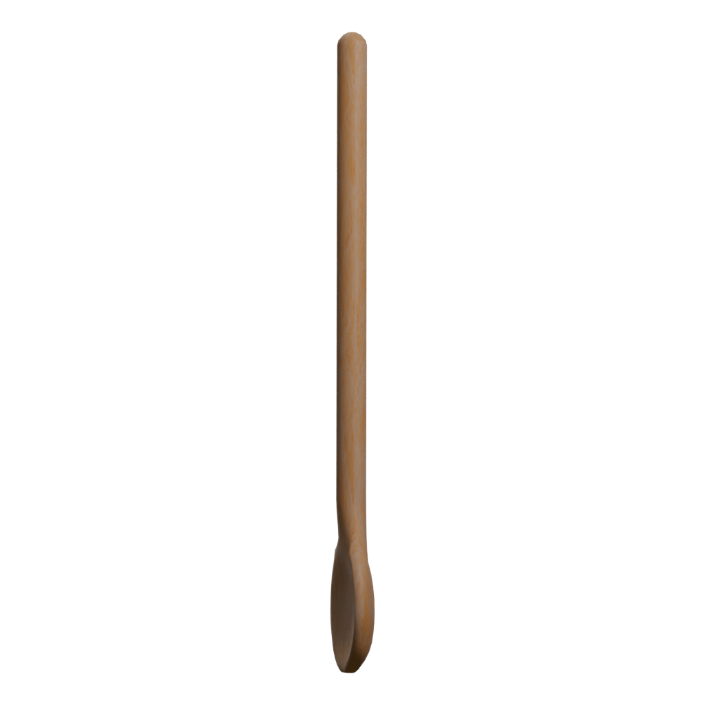 Left view of the Wooden Spoon 3D model