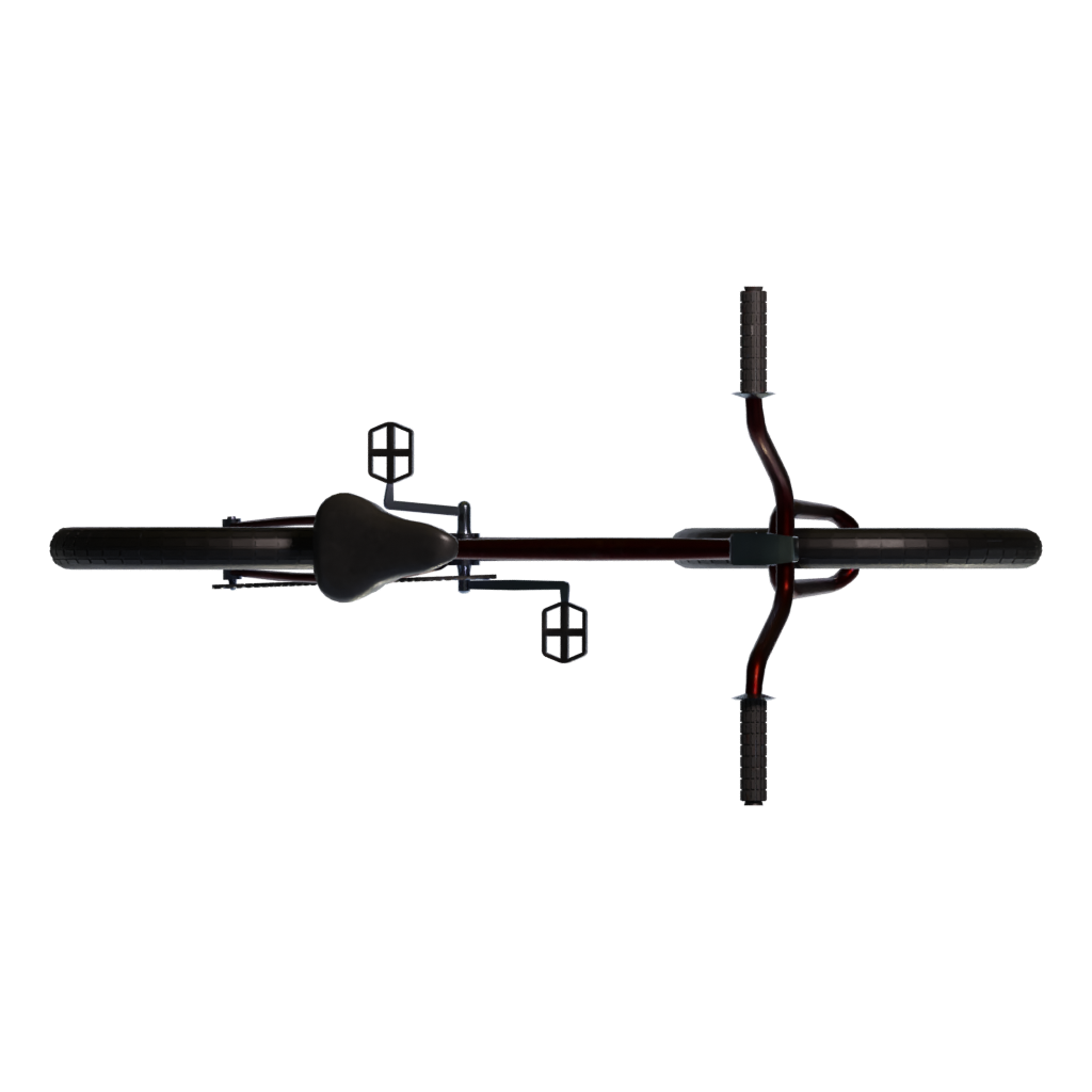 Top view of the BMX Bikes Low Poly 3D model