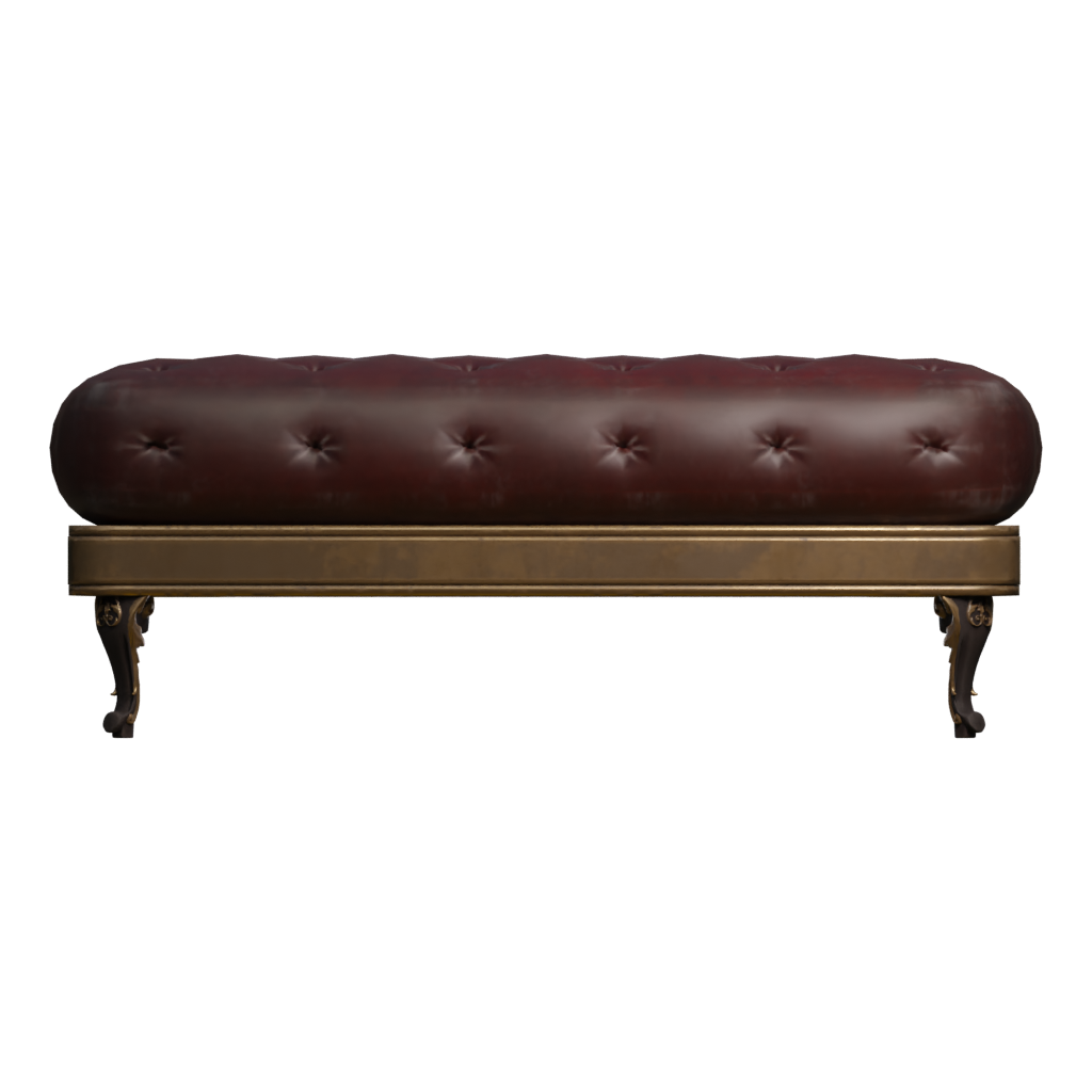 Back view of the Bed Bench 3D model