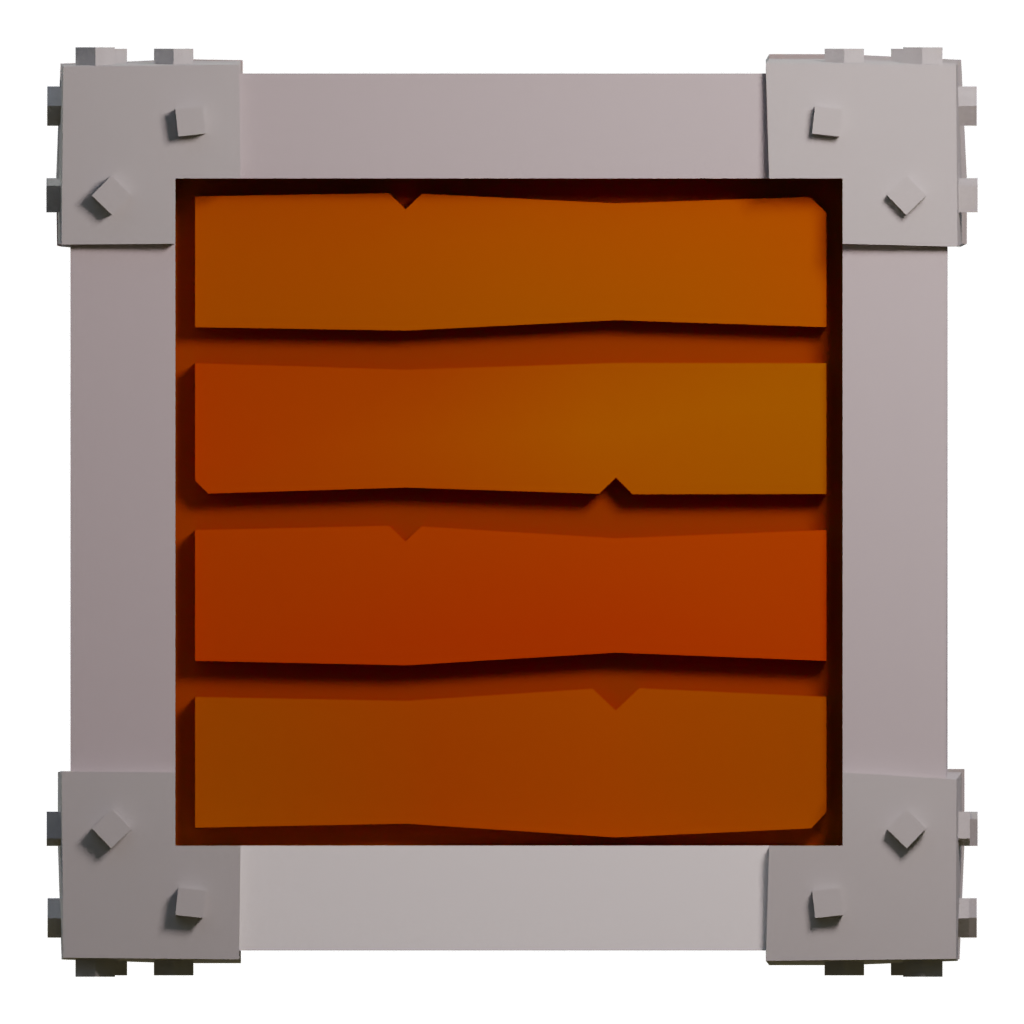 Left view of the Low Poly Box 3D model