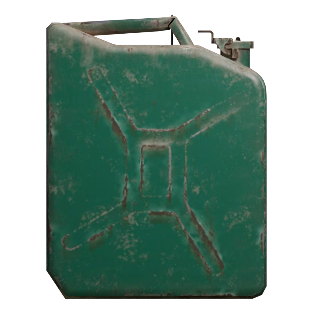 Back view of the Jerrycan Canister 3D model