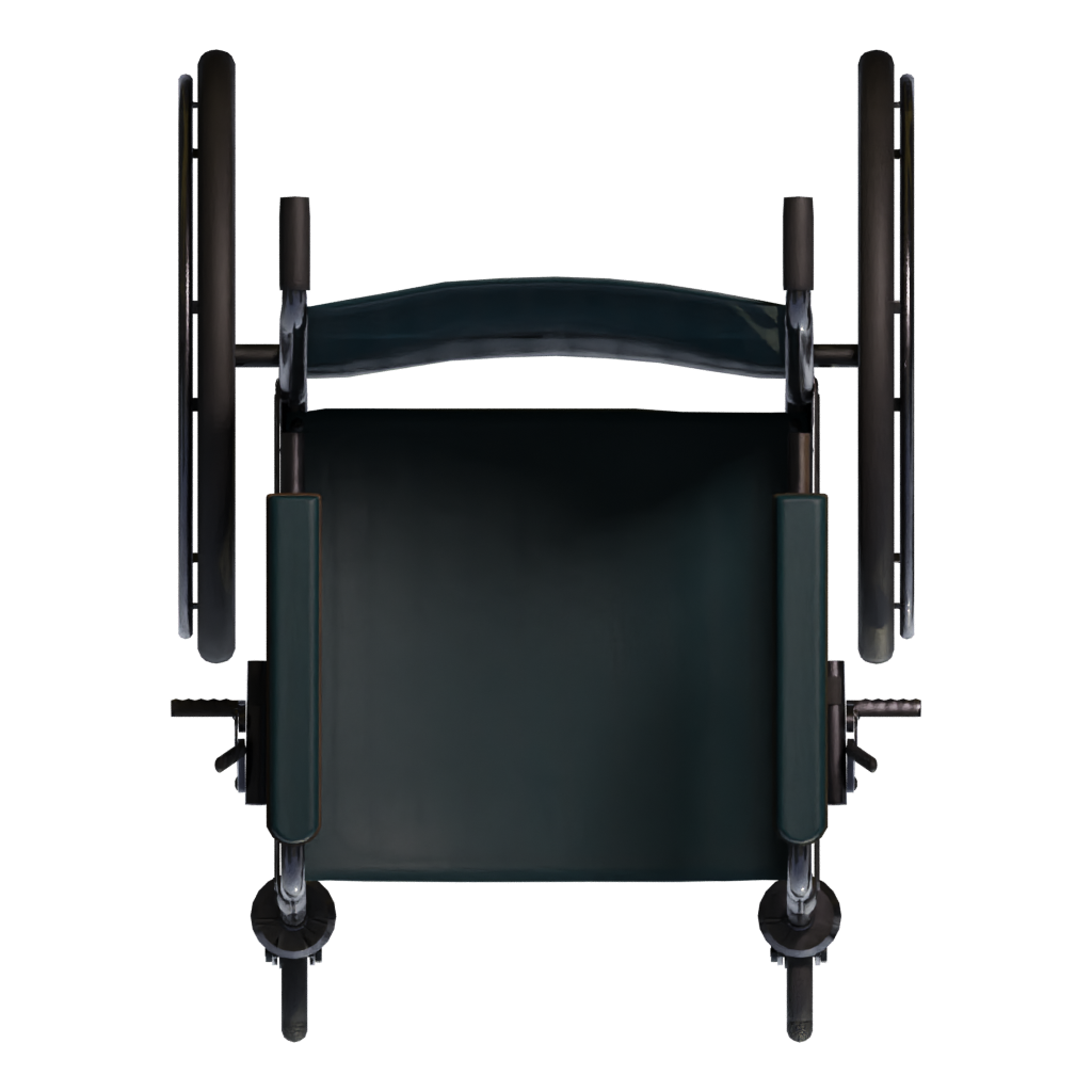 Top view of the Wheelchair 3D model