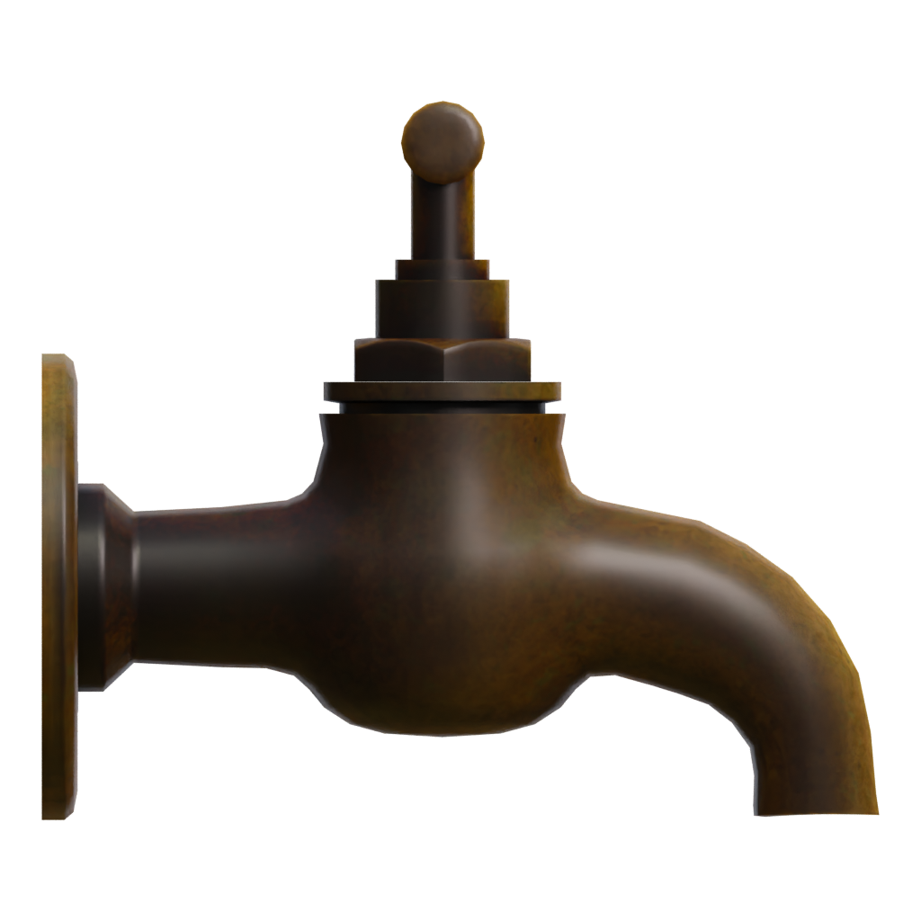 Back view of the Fountain 3D model