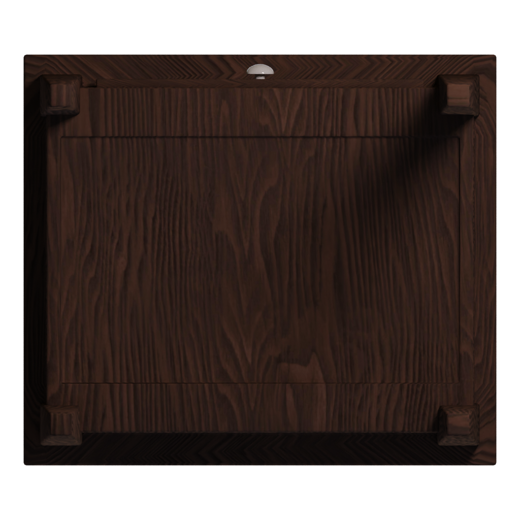 Bottom view of the Old Table 3D model