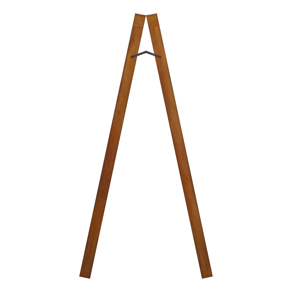 Right view of the Standing Chalkboard 3D model