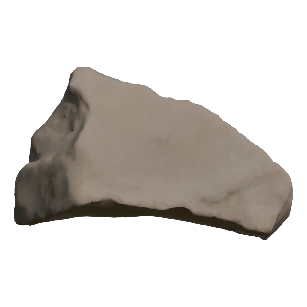 Back view of the Moon Rock 3D model