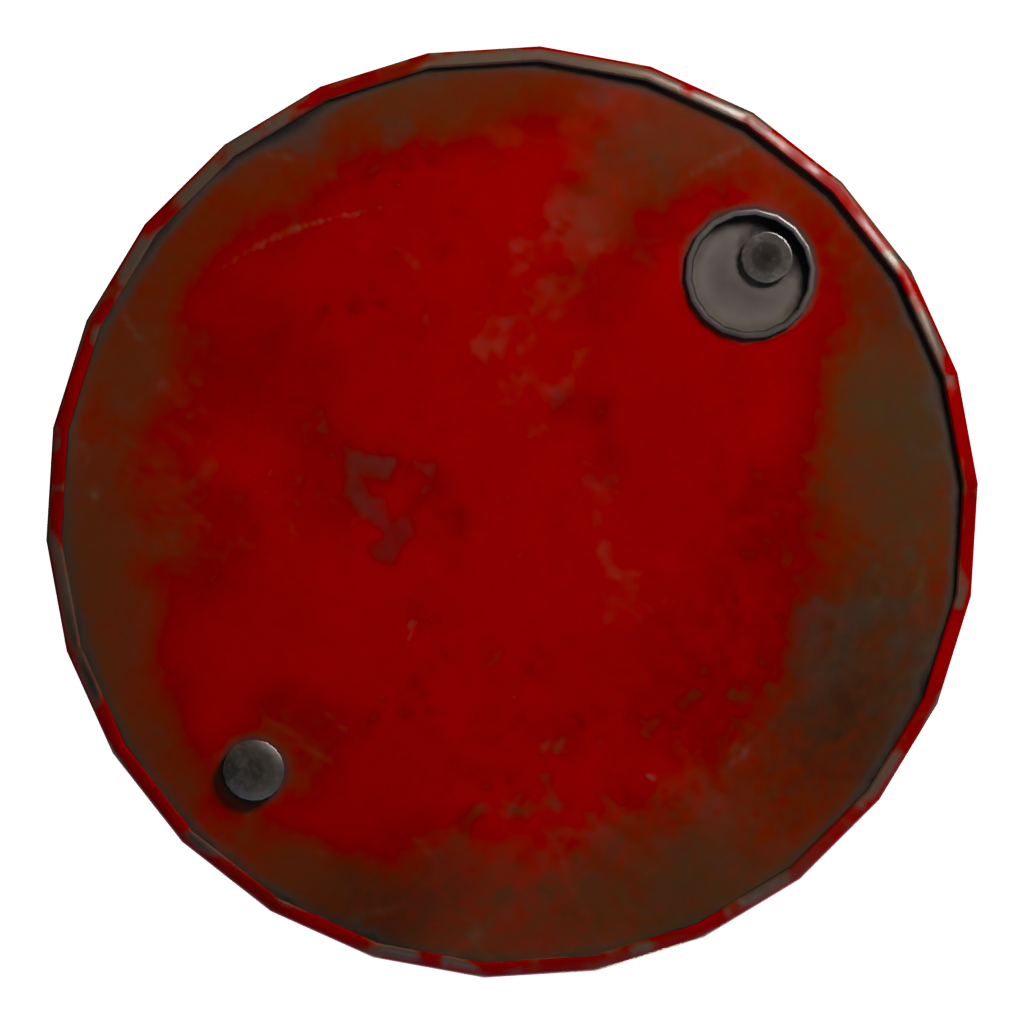 Top view of the Barrel 3D model