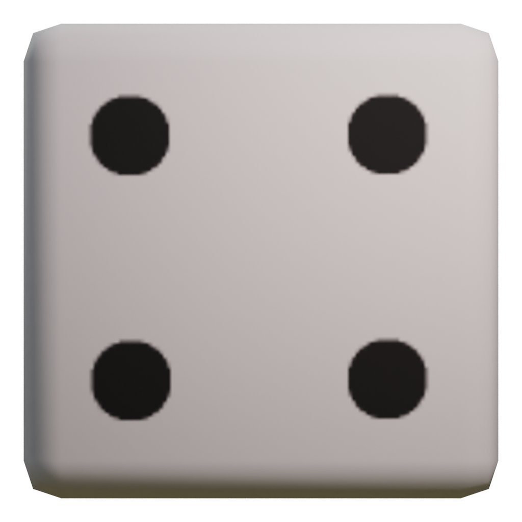 Right view of the Dice 3D model
