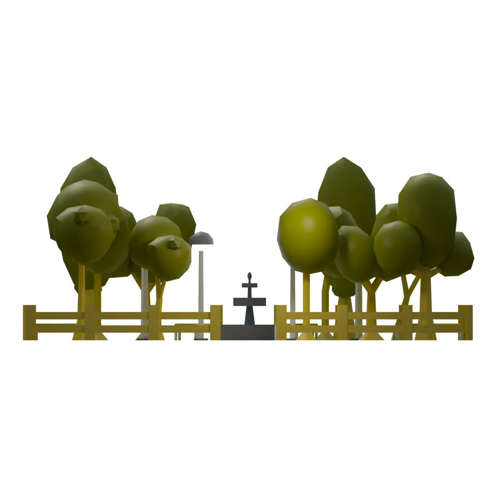 Right view of the Park Collection 3D model