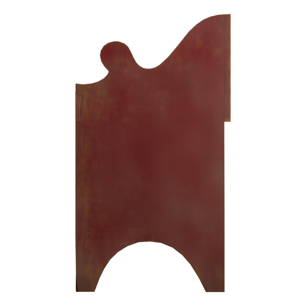 Left view of the Painted Wooden Bench 3D model