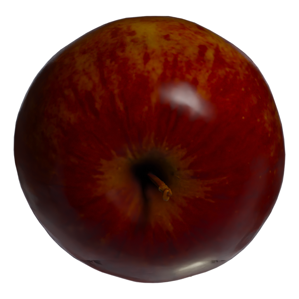 Top view of the Apple 3D model