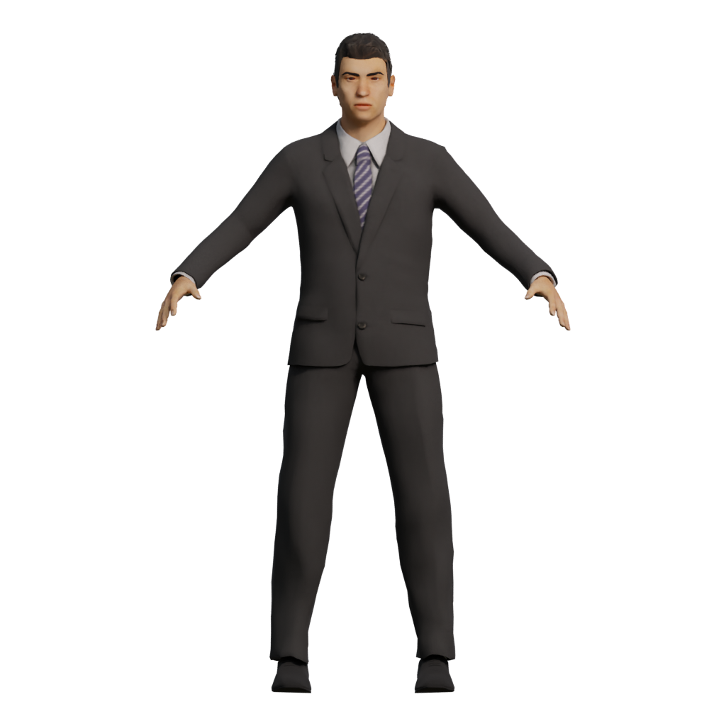 Front view of the Man Made Model 3D model