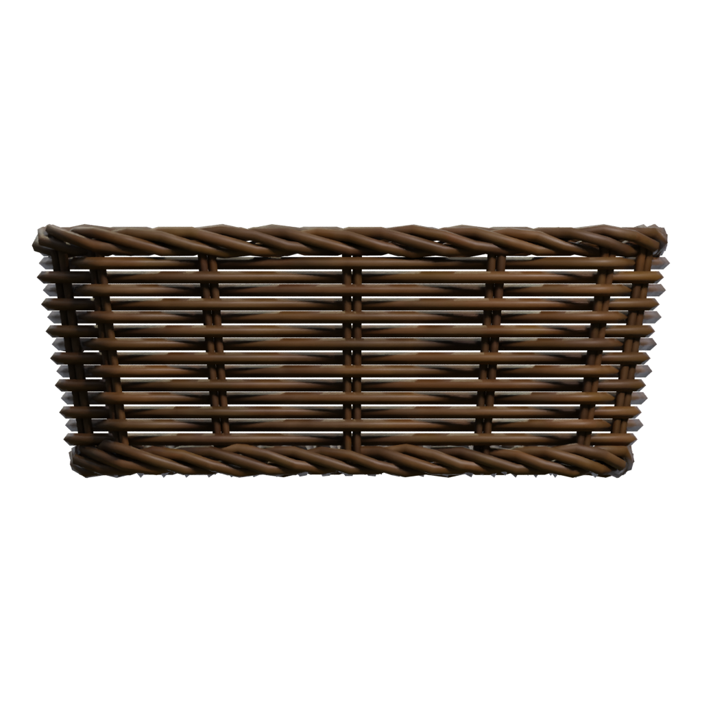Right view of the Wicker Basket 3D model