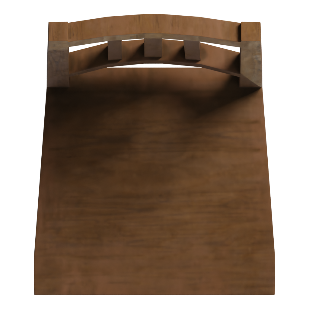 Top view of the Wooden Chair 3D model