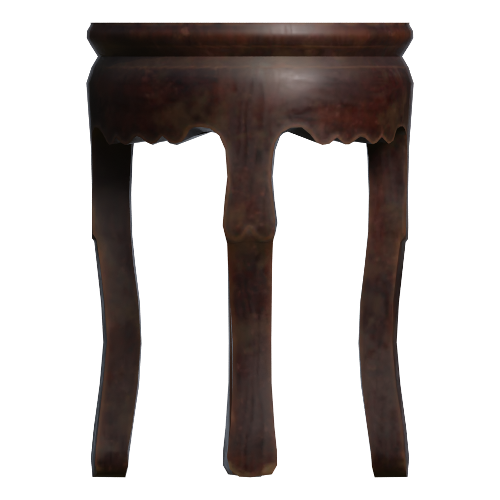 Front view of the Wooden Table 3D model