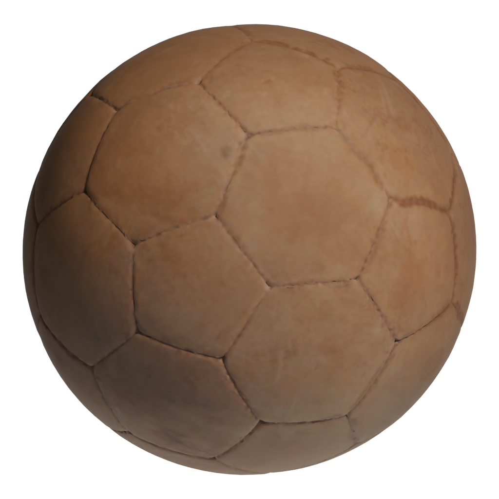 Bottom view of the Dirty Football 3D model