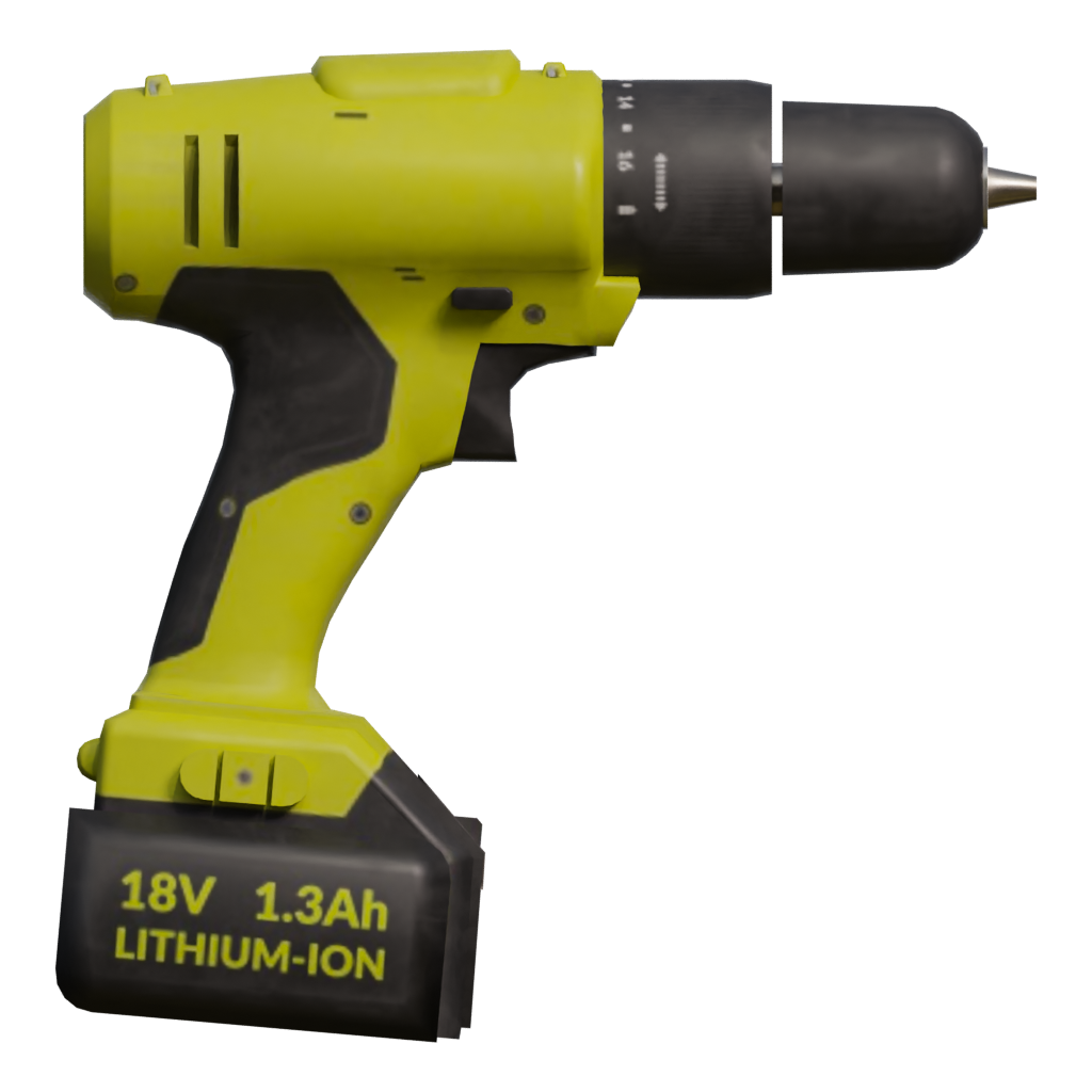 Back view of the Drill 3D model
