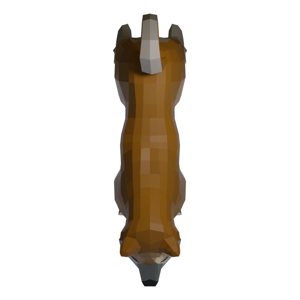 Top view of the Dog 3D model