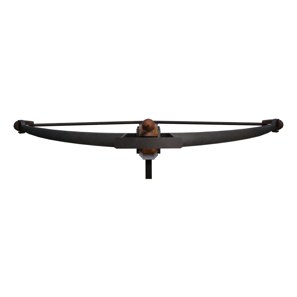 Back view of the Cross Bow And Bolt 3D model