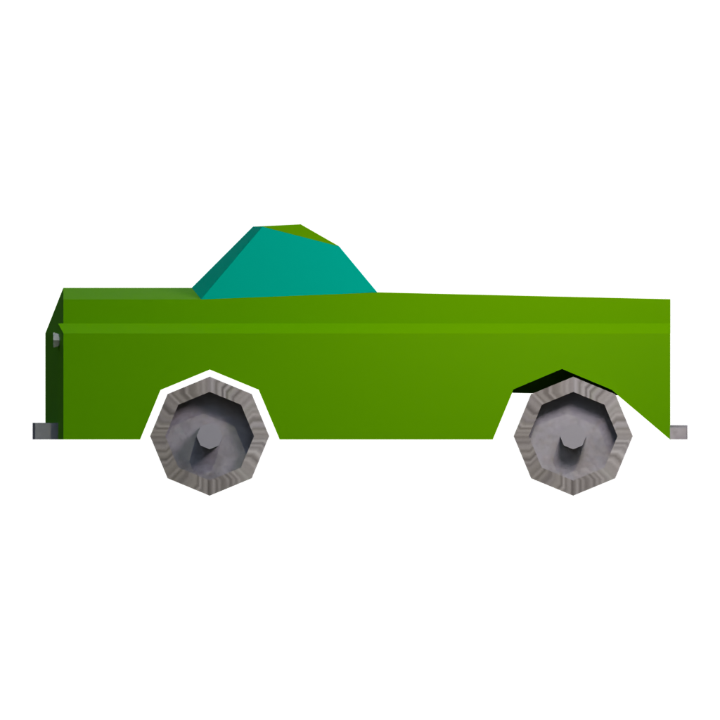 Back view of the Carlow Poly 3D model