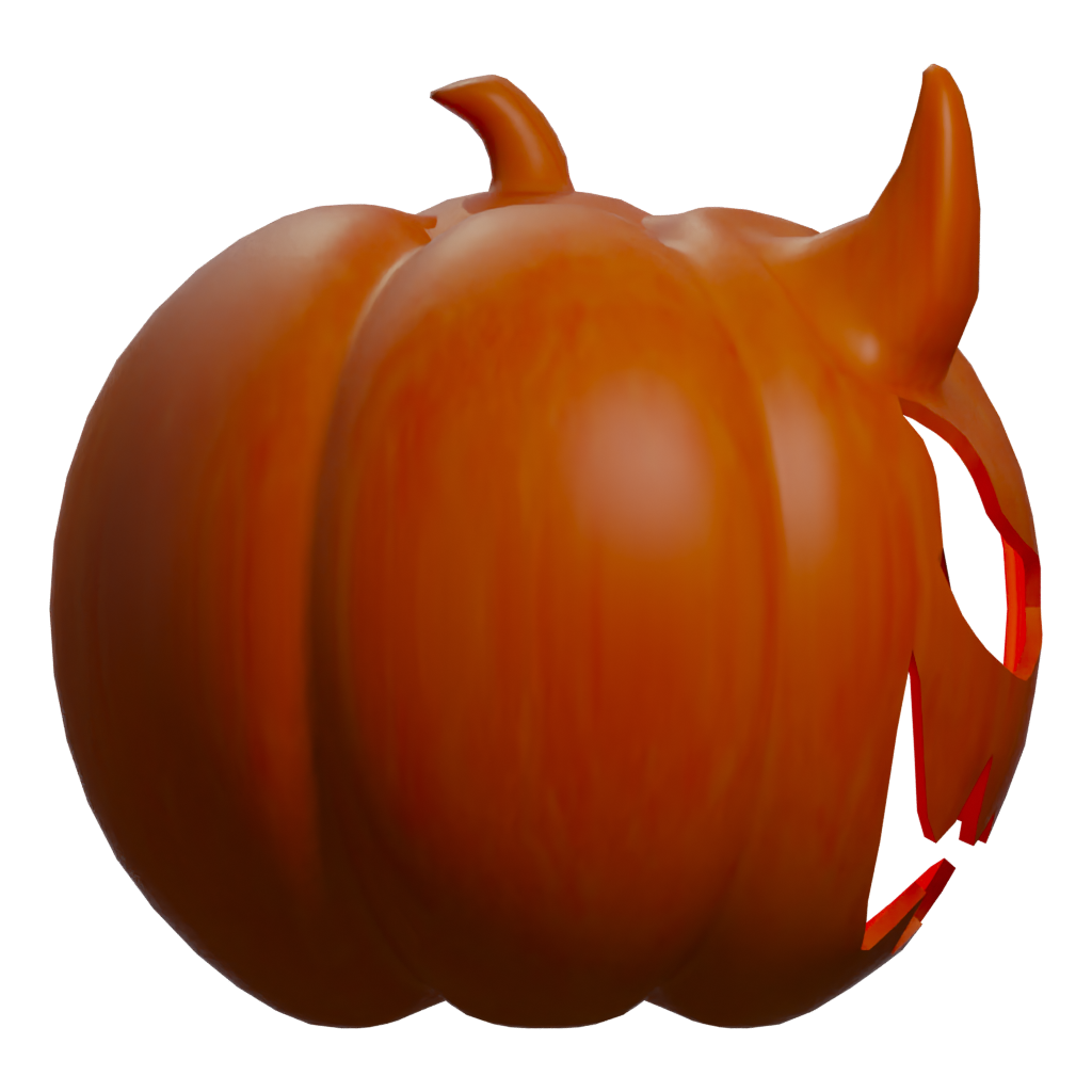 Right view of the Demon Pumpkin 3D model