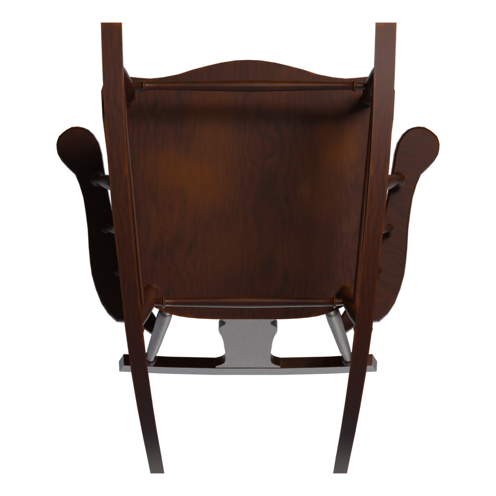 Bottom view of the Rockingchair 3D model